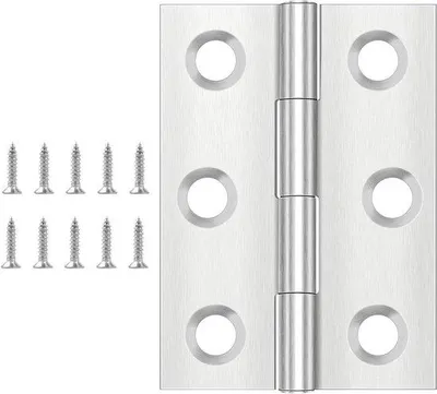 Zdjęcie produktu dla Zawiasy ze stali nierdzewnej 44 x 31 mm do drzwi, okien i szaf, zestaw 20 sztuk