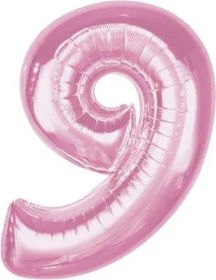 Immagine prodotto di Palloncino in foil Numero 9 rosa chiaro 92 cm
