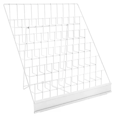Obrázek produktu pro Stojan na časopisy, 6-policový design, robustní kovová konstrukce, BÍLÁ