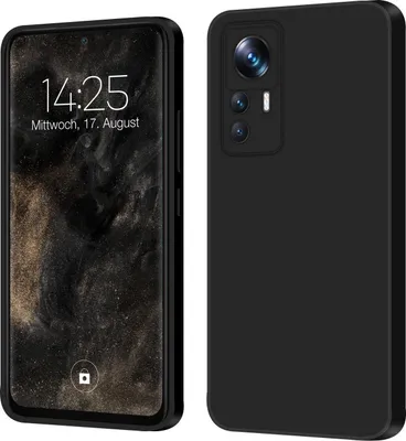 Produktbild von Hülle für Xiaomi 12T / Xiaomi 12T Pro Case Cover Bumper Silikon Softgrip Schutzhülle Farbe: Schwarz