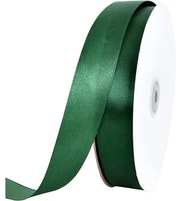 Produktbild von Satinband einfarbig 2,5 cm x 91 m Weihnachtsgrün für Basteln & Dekoration