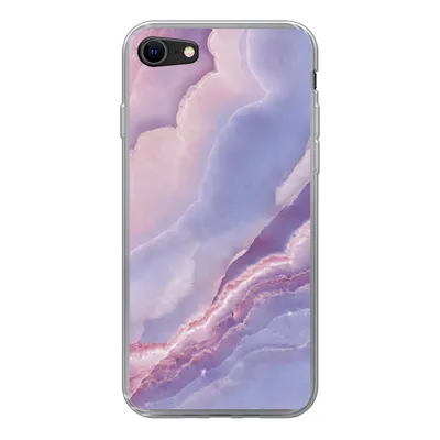 Produktbild von MuchoWow® Handyhülle Schutzhülle Hülle für iPhone SE 2020 Kalkstein - Naturstein - Mineralien Silikon Softcase Handy Hülle - Kartenbesitzer
