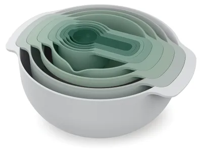 Produktbild von Joseph Joseph Schüssel / Sieb / Sieb / Messlöffel - Nest Sage - 9-teilig