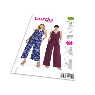 Productafbeelding van Burda patroon 5817 - Jurk met kruisende bandjes, model broekjurk