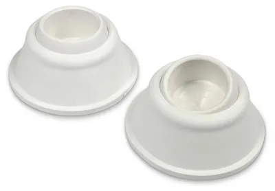 Produktbild von Fuß für Hochbeckenleiter mit Kugel 43mm weiß (2 Stk.)