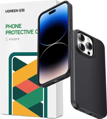 Immagine prodotto di Ugreen Lp625 Silky Silicone Custodia protettiva in gomma silicone flessibile per Iphone 14 nero (90919)