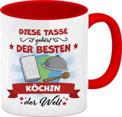 Produktbild von Beste Köchin der Welt Kaffeebecher Rot