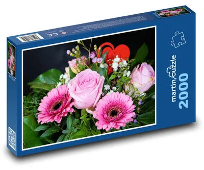 Produktbild von martinpuzzle - Puzzle 2000 Teile - Valentinstagsstrauß