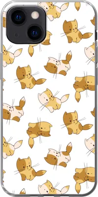 Produktbild von MuchoWow® Handyhülle Schutzhülle Hülle für Telefoonhoesje iPhone 13 mini Muster - Katze - Kätzchen - Jungen - Mädchen - Kinder - Kind Silikon Softcase Handy Hülle - Softcase