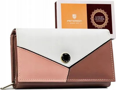 Produktbild von Peterson | Mittelgroße Brieftasche aus Naturleder für Frauen
