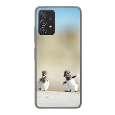 Produktbild von MuchoWow® Handyhülle Schutzhülle Hülle für Samsung galaxy a73 Junge - Sand - Vögel Silikon Softcase Handy Hülle - Handyhülle