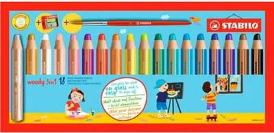 Image de Crayons de couleur Stabilo Bunt 18 pièces (2 pièces)