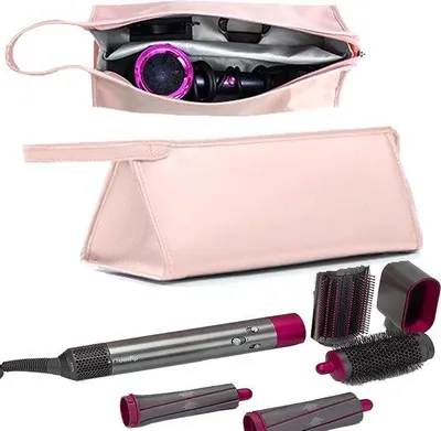 Obrázek produktu pro Cestovní taška na vlasové stylingové přístroje, růžová, PVC, dámská, fén, sušič vlasů, příslušenství