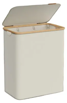 Immagine prodotto di Cesto per la biancheria con 3 scomparti – 150 litri – 60 x 38,5 x 70,5 cm
