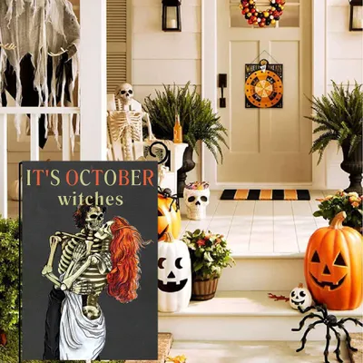 Produktbild von Halloween-Dekorationen, Halloween-Gartenflaggen, Halloween-Dekoflaggen für draußen, Geisterfest-Gartenflaggen für draußen