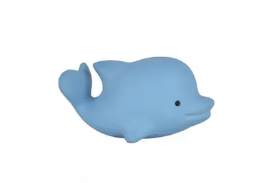 Produktbild von Tikiri Badespielzeug Delfin Naturkautschuk mit Glöckchen 6cm