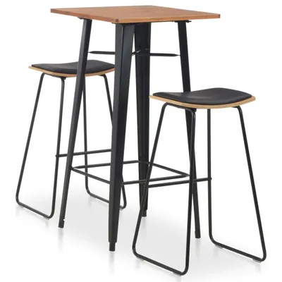 Produktbild von 3-teiliges Bar-Set Stahl Schwarz