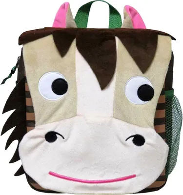 Produktbild von Pferde Kinder Rucksack Kindergarten Plüsch Tasche Plüschrucksack Hunde Motiv