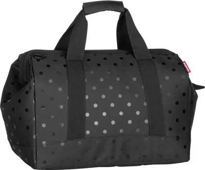 Produktbild von reisenthel allrounder L, Reisetasche, Sporttasche, Tasche, Glossy Dots Black, 30 L, MT7075