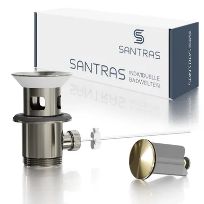 Produktbild von SANTRAS® Exzenter Zugstange-Ablaufgarnitur in Aranja / Edelmessing