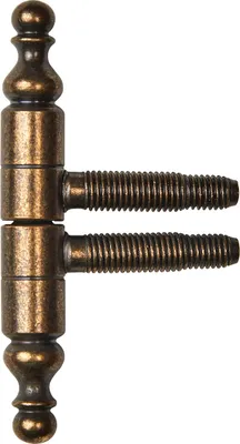 Produktbild von SFS Einbohrband mit Zierkopf Türband 3-Gewindebolzen ø 13mm Messing patiniert