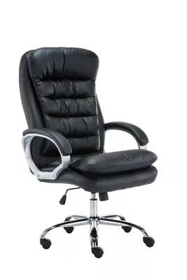 Produktbild von In And OutdoorMatch Bürostuhl Jermaine - Schwarz - Auf Rollen - Kunstleder - Für Erwachsene - Ergonomischer Bürostuhl - Höhenverstellbar 45-52cm