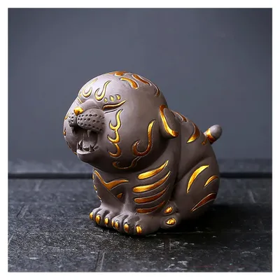 Produktbild von Zisha Kung Fu Teepet - Keramisches Tigerornament für Teeliebhaber