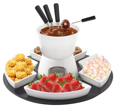 Immagine prodotto di Solidchoice - Set per fonduta di cioccolato in Vetroceramica