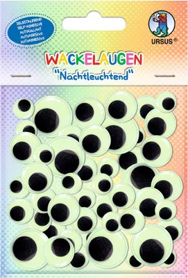 Produktbild von URSUS Wackelaugen Nachtleuchtend, 52Stk.