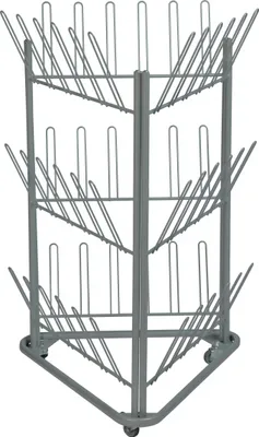 Produktbild von Kongamek Schuh- und Stiefeltrockenwagen 780x714x1192mm in grau für 54 Schuhe