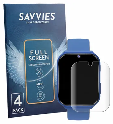 Produktbild von 4x Savvies Fullscreen Schutzfolie für Tzzulsx B0G12RCS52 Displayschutz Folie Fullcover Klar Transparent