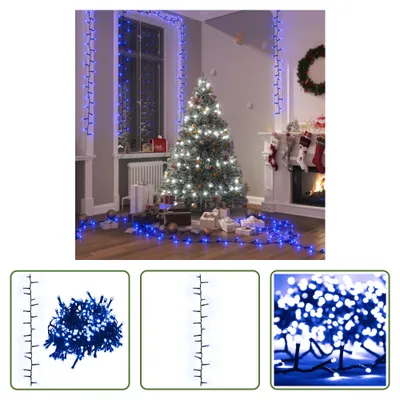 Image de The Living Store Guirlande lumineuse à LED 3000 LED Bleu 65 m PVC