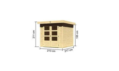 Produktbild von Woodfeeling Gartenhaus Askola 2 naturbelassen ; 73059