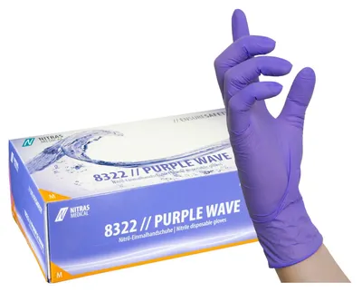 Produktbild von Nitras Einmalhandschuhe PURPLE WAVE M lila