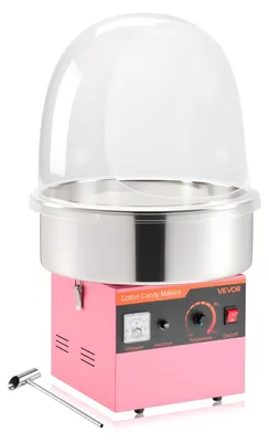 Immagine prodotto di VEVOR Macchina elettrica per zucchero filato 1000 W, macchina per zucchero filato con coperchio, ciotola in acciaio inossidabile e cucchiaio per zucchero, ideale per carnevale, compleanni, feste di famiglia, macchina professionale per zucchero filato rosa