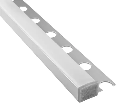 Produktbild von T77 LED Alu Fliesenprofil 10mm silber 2m milky