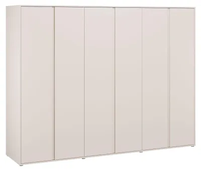 Productafbeelding van Furniture24 Garderobekast Lisson Lsqs863M-U60, draaideurkast, 251,9 x 193,7 x 60,2 cm, zandbeige