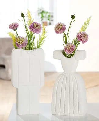 Zdjęcie produktu dla Gilde Vase, Brautpaar, Keramik, weiß, VE 4, 2fach sortiert Höhe: 25.00 cm Breite: 12.00 cm Tiefe: 6.00cm 52930
