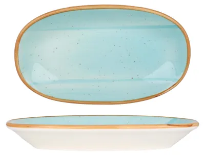 Produktbild von Bonna Servierschale - Aqua - Porzellan - 19x11 cm