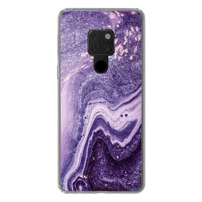 Produktbild von MuchoWow® Handyhülle Schutzhülle Hülle für Huawei P40 Lite Naturstein - Glitzer - Luxus Silikon Softcase Handy Hülle - Handy