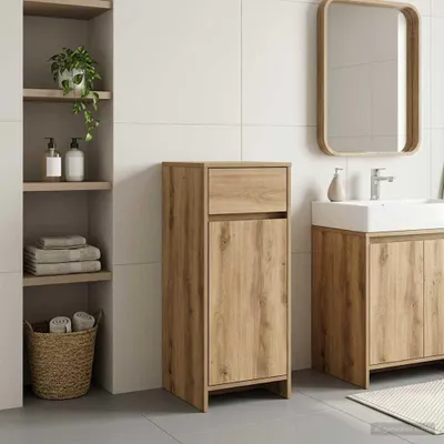 Obrázok produktu pre Maison Exclusive – Skrinka do kúpeľne, prevedenie Artisan Oak, rozmer 35 x 36,5 x 85 cm, materiál: drevovláknitá doska