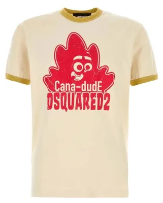 Produktbild von DSquared2 - "Cana-dude" T-Shirt für Herren SY3938 (L) (Milchweiß/Rot)