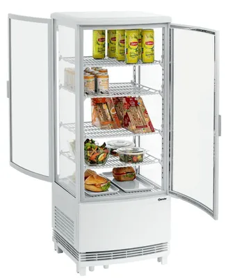 Obrázek produktu pro Mini chladicí vitrína 98 litrů, 2 dveře, bílá