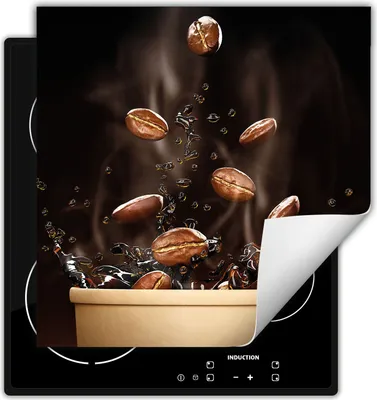 Produktbild von DarHaus Herdabdeckplatte 60x52 cm Anti Rutsch Matte Aufrollbar, Kaffee