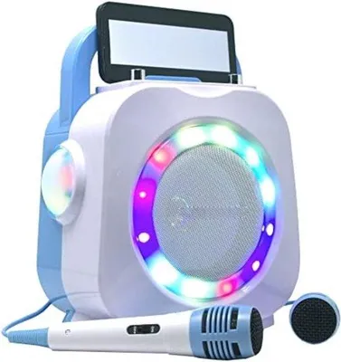 Productafbeelding van Microfoon van kunststof, blauw, voor kinderkaraoke, geschikt voor jonge zangers