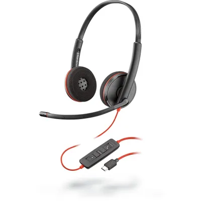 Immagine prodotto di POLY Blackwire C3220 Auricolare Cablato A Padiglione Ufficio USB tipo-C Nero