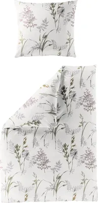 Produktbild von BIERBAUM Bettwäsche Mako-Satin puder 155x220cm, mit 1 Kissen