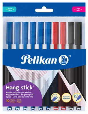 Obrázok produktu pre Kuličkové pero Pelikan Hang Stick 0,7 mm, balenie po 10 ks v polyvrecku