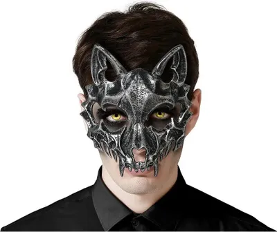 Image de Masque d'Halloween Atosa Noir Noir Taille unique