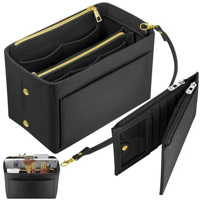 Image de Solidchoice - Organisateur de sac à main avec fermeture éclair et compartiments